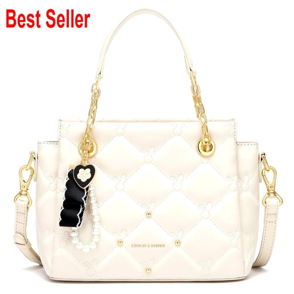 Faux Leather Satchel Bag with Adjustable Strap, Top Handle